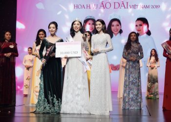 Nhà Thiết Kế Kathy Hương đăng quang Á Hậu đêm chung kết Hoa Hậu Áo Dài Việt Nam 2019